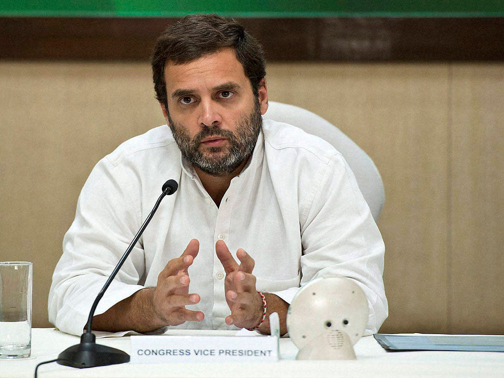 Breaking his silence on the party's worst-ever performance in Uttar Pradesh, where it bagged only seven of the 403 Assembly seats after a tie-up with Samajwadi Party, the Congress Vice President alleged that BJP had won largely due to polarisation. PTI File photo