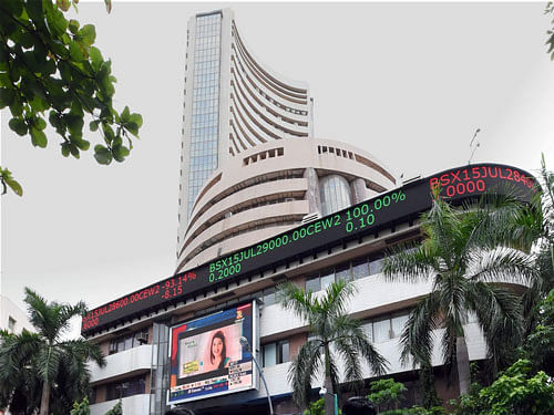 The Sensex had soared 540.69 points in the previous three sessions following the BJP's landslide win in UP and Uttarakhand. The 30-share index was trading higher by 26.22 points, or 0.08 per cent, at 29,468.85. A number of sectoral indices, led by consumer durables, healthcare, oil and gas, FMCG and infrastructure, were in the positive space. PTI file photo