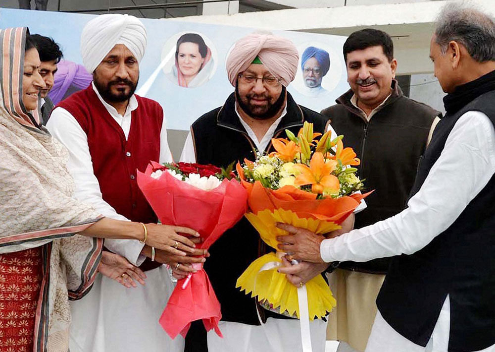 Amarinder Singh will take oath as the state's 26th Chief Minister here tomorrow morning. PTI photo