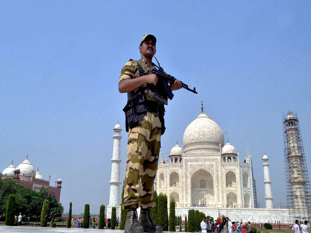 Taj Mahal security beefed up after reported threat from IS. PTI file photo
