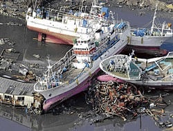A massive tsunami triggered by a 9.0-magnitude earthquake smashed into the Fukushima Daiichi power plant on Japan's northeastern coast on March 11, 2011. File Photo