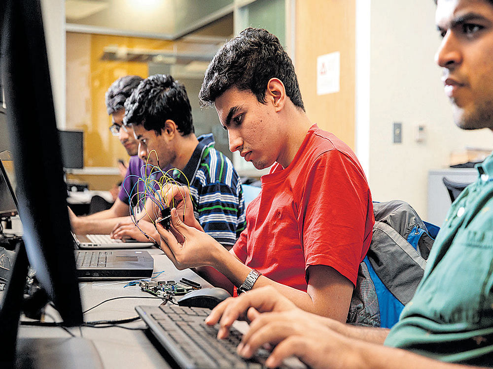 disconnected: Graduate engineering students from India at Portland State University. Many officials cited worries among prospective international students about Trump administration immigration policies as the reason for decline in applications recorded in a new survey. nyt