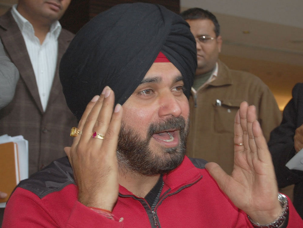 Former cricketer-turned-politician Navjot Singh Sidhu. DH File photo