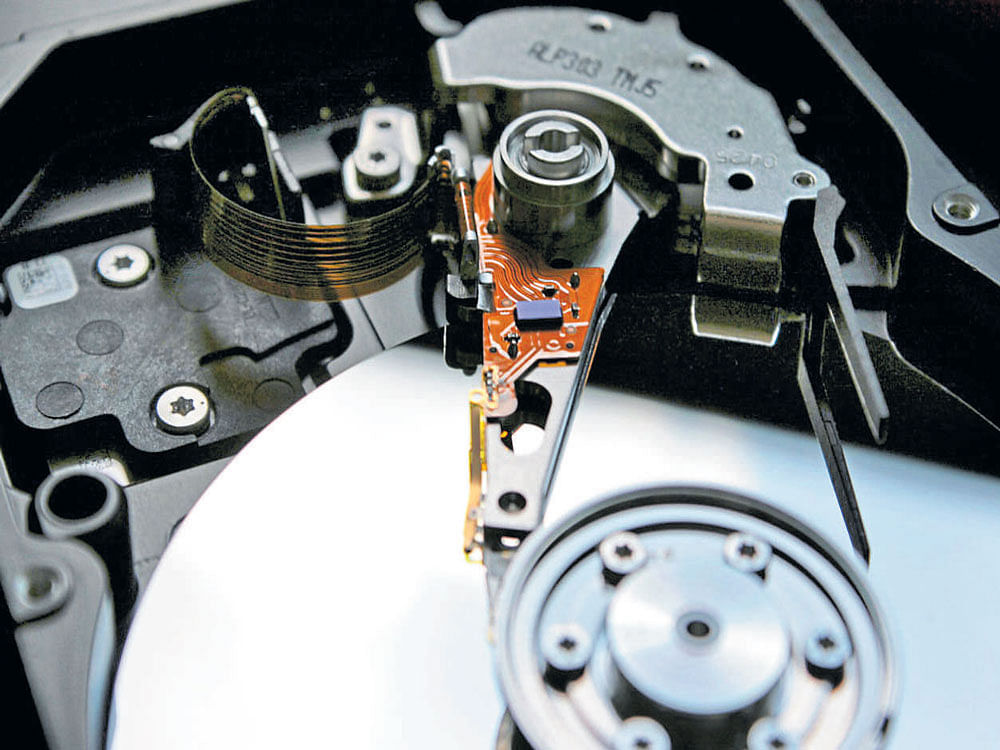 DATA STORAGE Existing hard drives use magnets made of about one million atoms to store a single bit of data