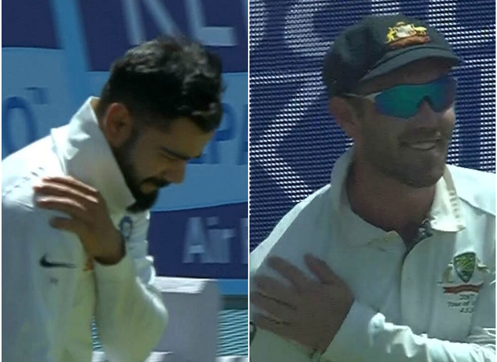 The controversy over Virat Kohli's shoulder injury took a new twist on Monday with the Indian physio Patrick Farhart's name unnecessarily being dragged into the issue. Picture courtesy Twitter