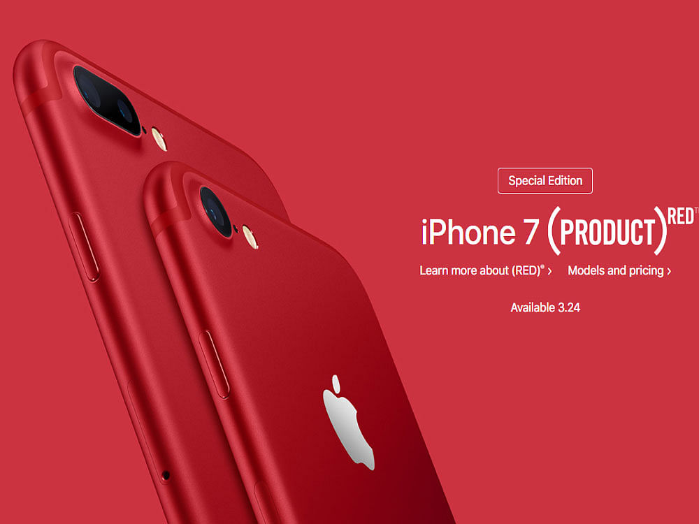 Apple's iPhone 7 and iPhone 7 Plus (PRODUCT)RED Special Edition will be available in vibrant red aluminium finish, in recognition of more than 10 years of partnership between Apple and (RED)