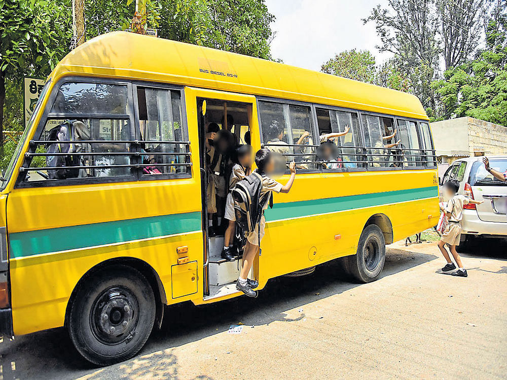 cause of concern Verifying the credentials of school bus drivers has become the need of the hour, especially in the light of a recent incident where a driver was caught driving under the influence of alcohol. DH&#8200;PHOTO BY B K&#8200;JANARDHAN
