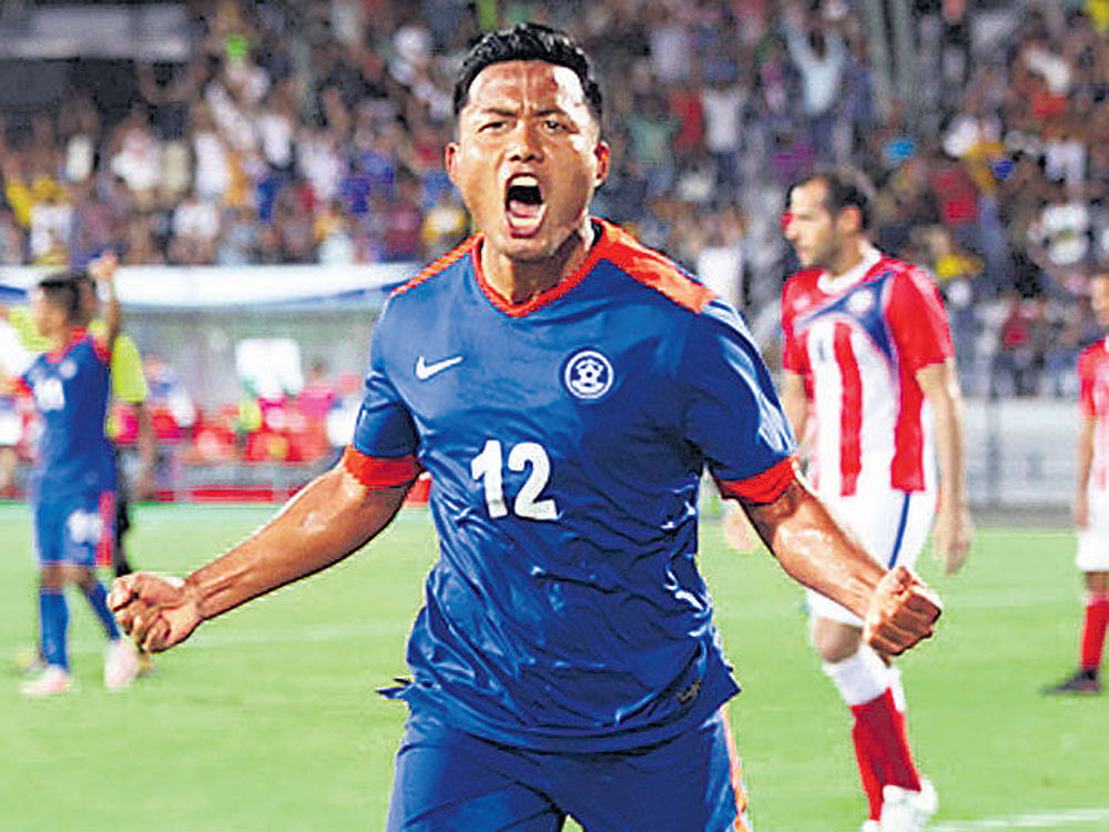 rare success Jeje Lalpekhlua produced a fine display in  India's win over Cambodia on Wednesday. file photo