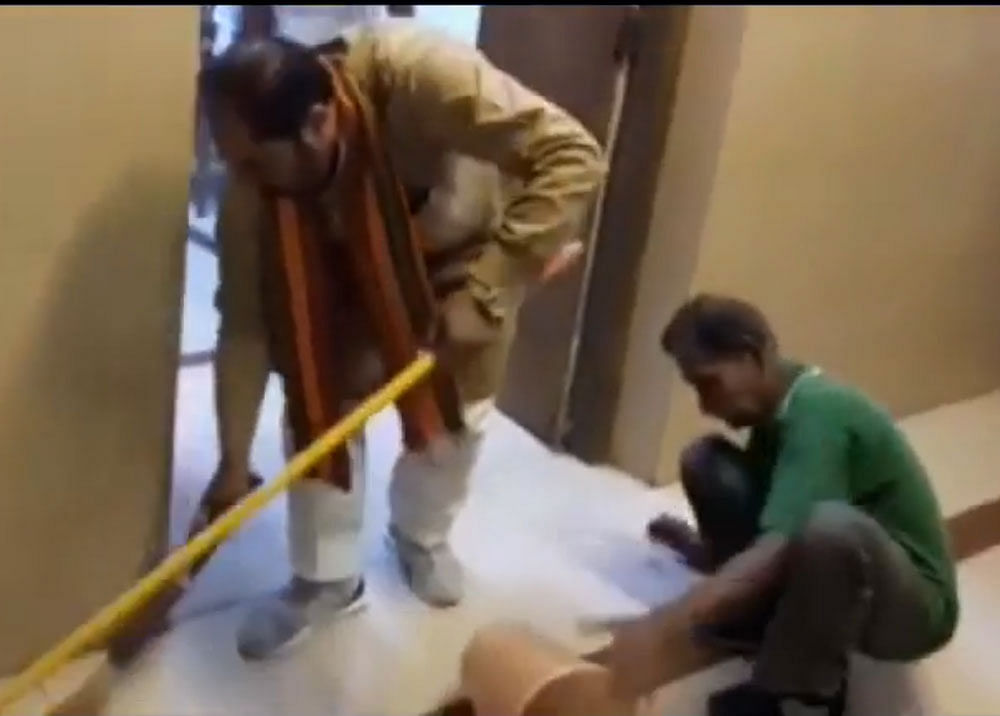 Watch: Armed with broom, UP Minister cleans office, corridor