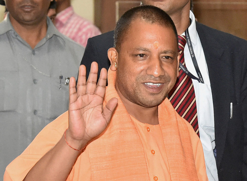 Adityanath arrived at the Hazratganj police station and scrutinised the records, besides inspecting the arrangements. PTI Photo