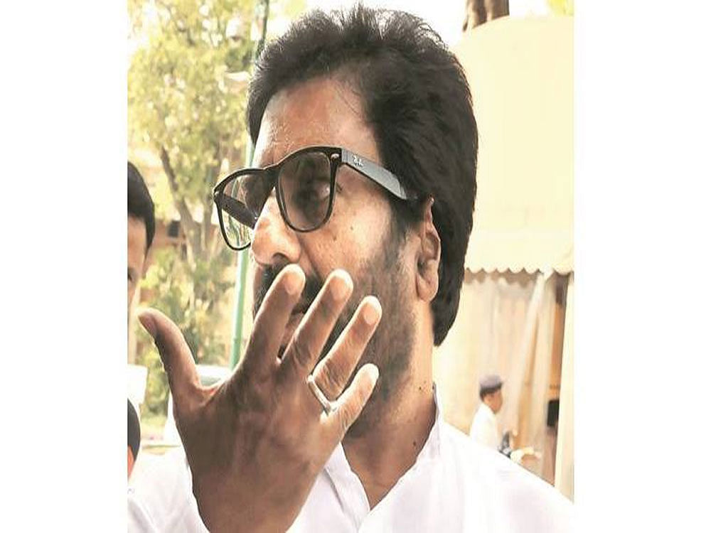 Yesterday Shiv Sena MP Ravindra Gaikwad repeatedly hit a 60-year-old Air India officer with sandal in a brazen burst of fury over being unable to travel business class despite having insisted on boarding an all-economy flight. Picture courtesy Twitter