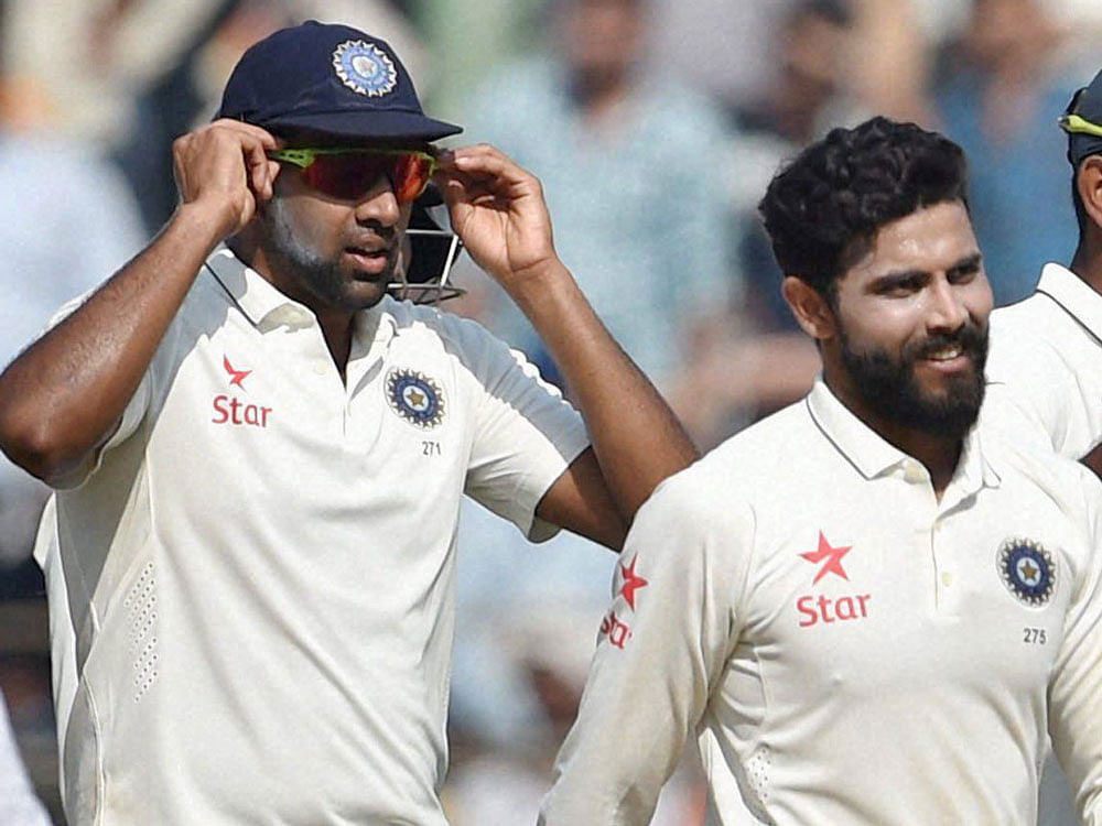 Ravindra Jadeja, with an all-round show (63 and 3/24 in 18 overs), was the star performer but Ravichandran Ashwin (3/29 in 13.5 overs) and Umesh Yadav (3/29 in 10 overs) played their part to perfection as the Australian second innings was wrapped up in 53.5 overs. PTI file photo