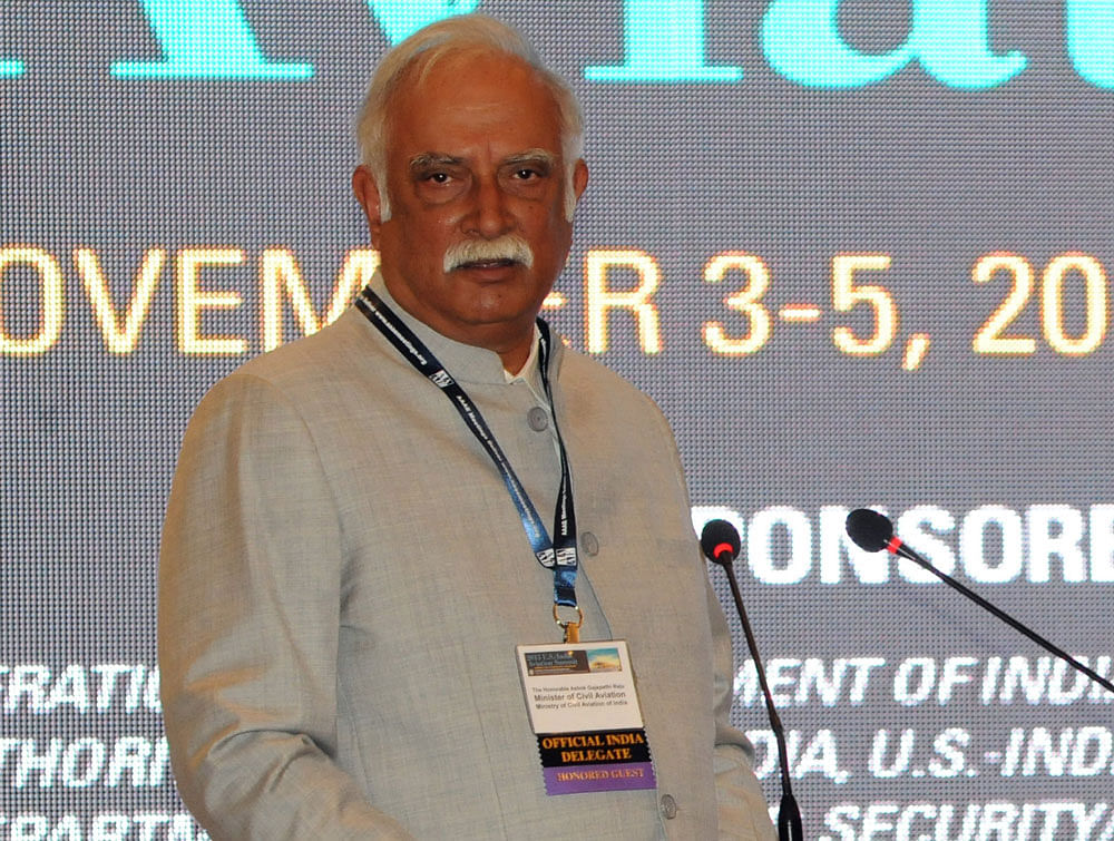 Civil Aviation Minister P Ashok Gajapati Raju, instead of giving any positive response, admonished Gaikwad for indulging in violence on the flight last week. DH file photo