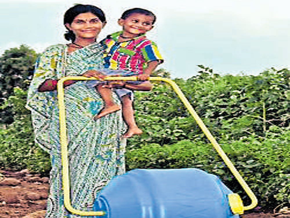 Water Wheel costs Rs 2,500 and can be loaded with 45 litres of water