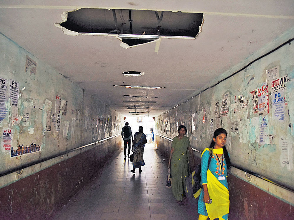 The subway near CBI office in Hebbal. DH PHOTOS BY B K JANARDHAN