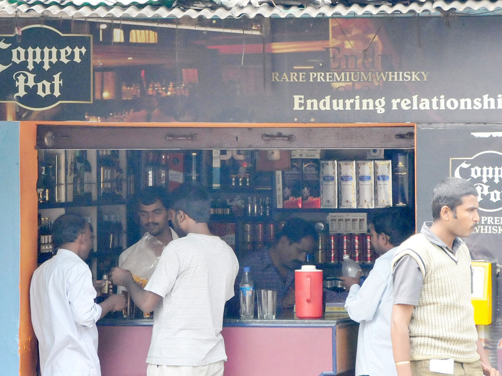 The Supreme Court on Friday will pronounce its order on pleas for a reconsideration of its verdict banning liquor vends within 500 metres of national and state highways from April 1. The top court said it has not laid down a policy as public health is more important. File photo