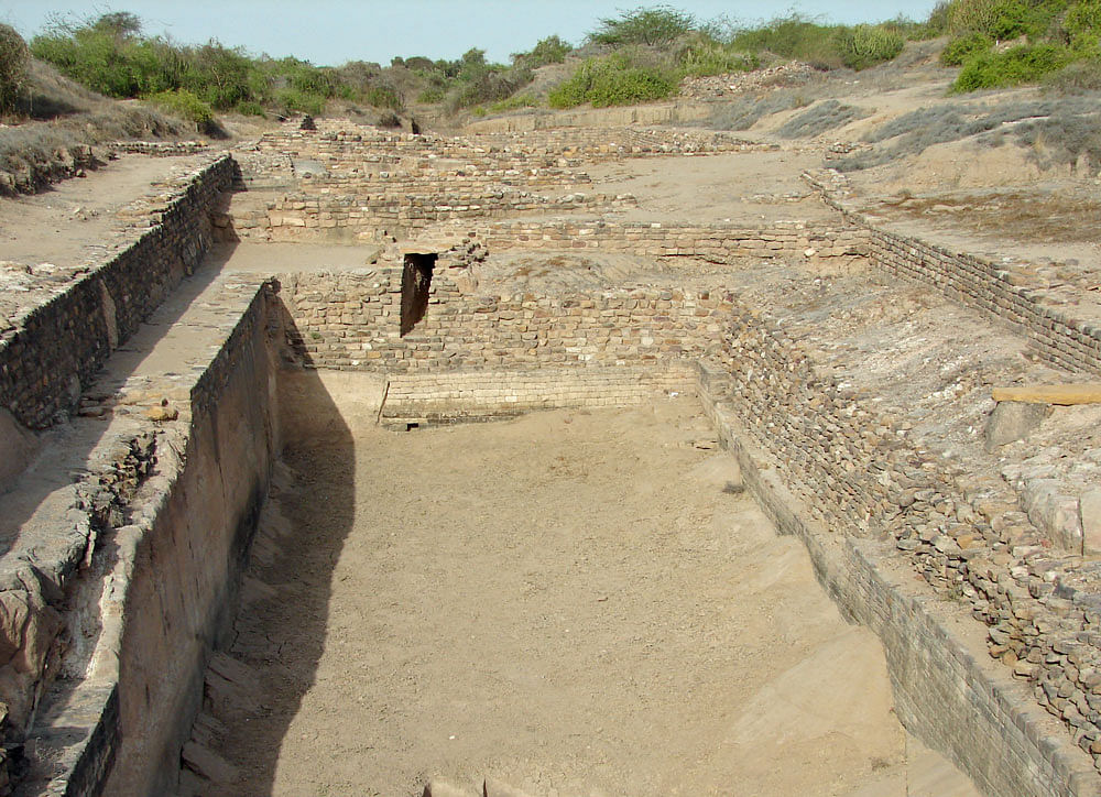 Of what remains: One of the many reservoirs that sustained Dholavira. Photo by Authors