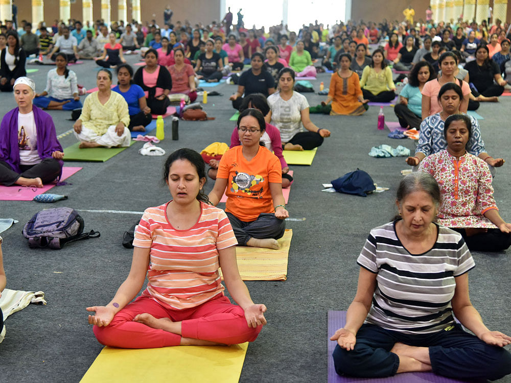 President Pranab Mukherjee today said traditional Indian values and Yoga can become good mechanisms to support people suffering from mental health disorders . DH photo