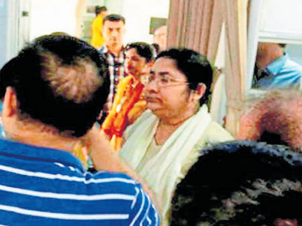TMC leader Dola Sen on her arrival at the airport in Kolkata on Friday. PTI