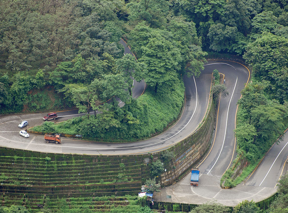 Hairpin bends at Wayanad. PHOTO BY AUTHOR