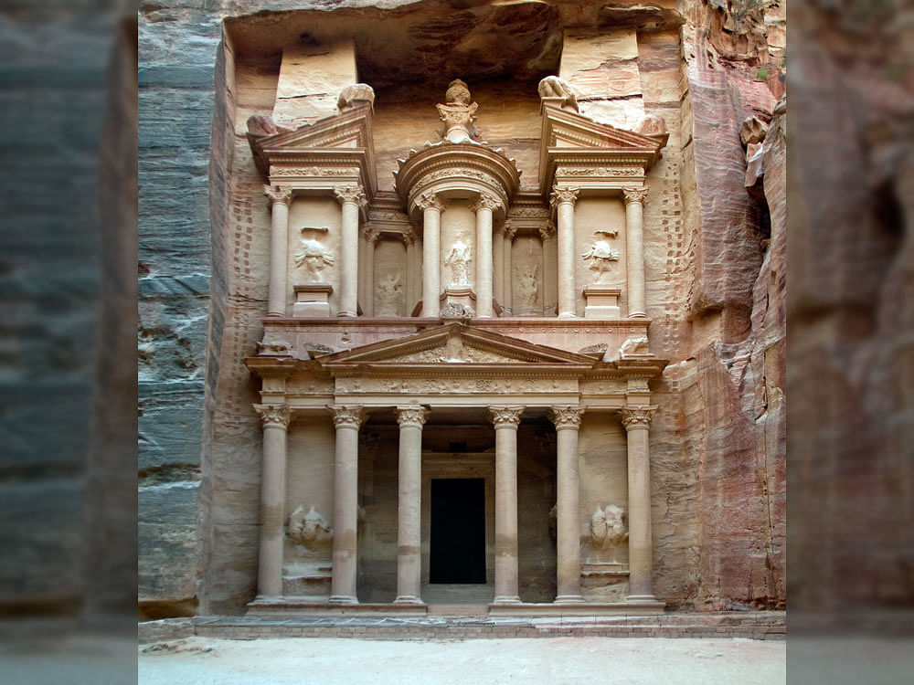 Embedded: The treasury or Al-Khazneh at Petra, Jordan.
