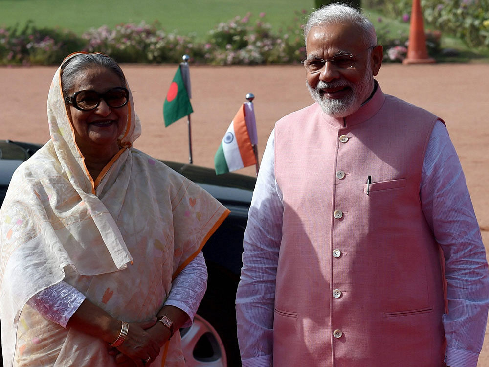 Modi was with Bangladesh Prime Minister Sheikh Hasina at the Manekshaw Centre in New Delhi to pay homage to the 1,661 Indian Army and paramilitary soldiers who sacrificed their lives in the 1971 war with Pakistan. PTI