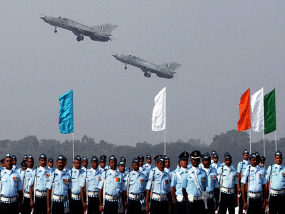 As on April 7, 2017, IAF has no shortage in its officer's strength while the Army and Navy are still deficient of 7,986 and 1,256 officers respectively. PTI file photo