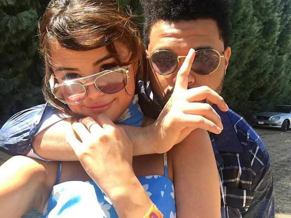 Selena Gomez and The Weeknd. Picture courtesy Twitter
