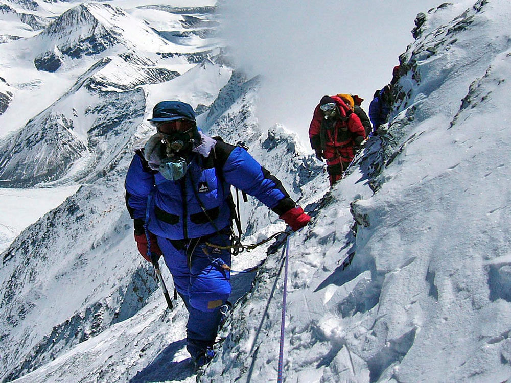 As climbers are accompanied by high altitude workers, whose number is usually more than that of climbers, there could be around 1,000 individuals on their way to the summit, creating a queue whose snail-paced movement will be punctuated by frequent halts, The Kathmandu Post reported. Deccan Herald file photo