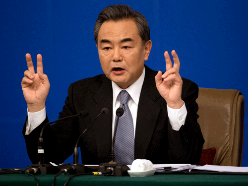 Chinese Foreign Minister Wang Yi, at press conference on the One belt One Road (OBOR) summit to be held here from May 14-15, said, 'Although (an) Indian leader will not be here but India will have a representative' at the OBOR summit.  Associated Press file photo