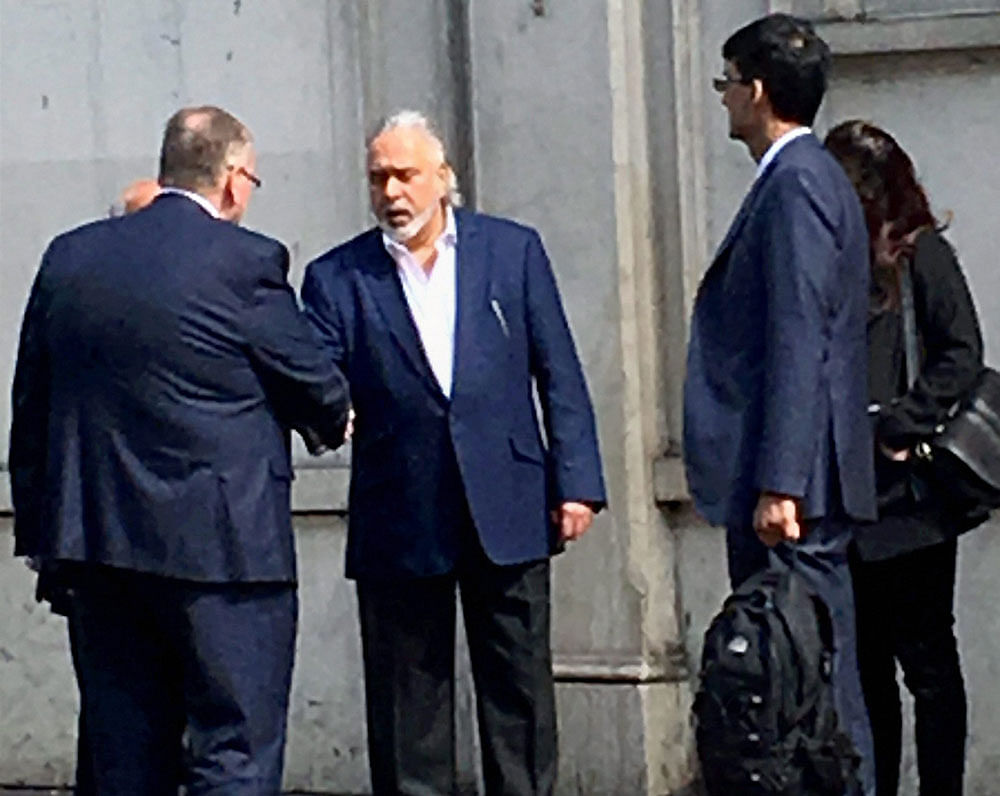 Industrialist Vijay Mallya leaves Westminster Magistrates' Court in London after getting bail on Tuesday.  PTI