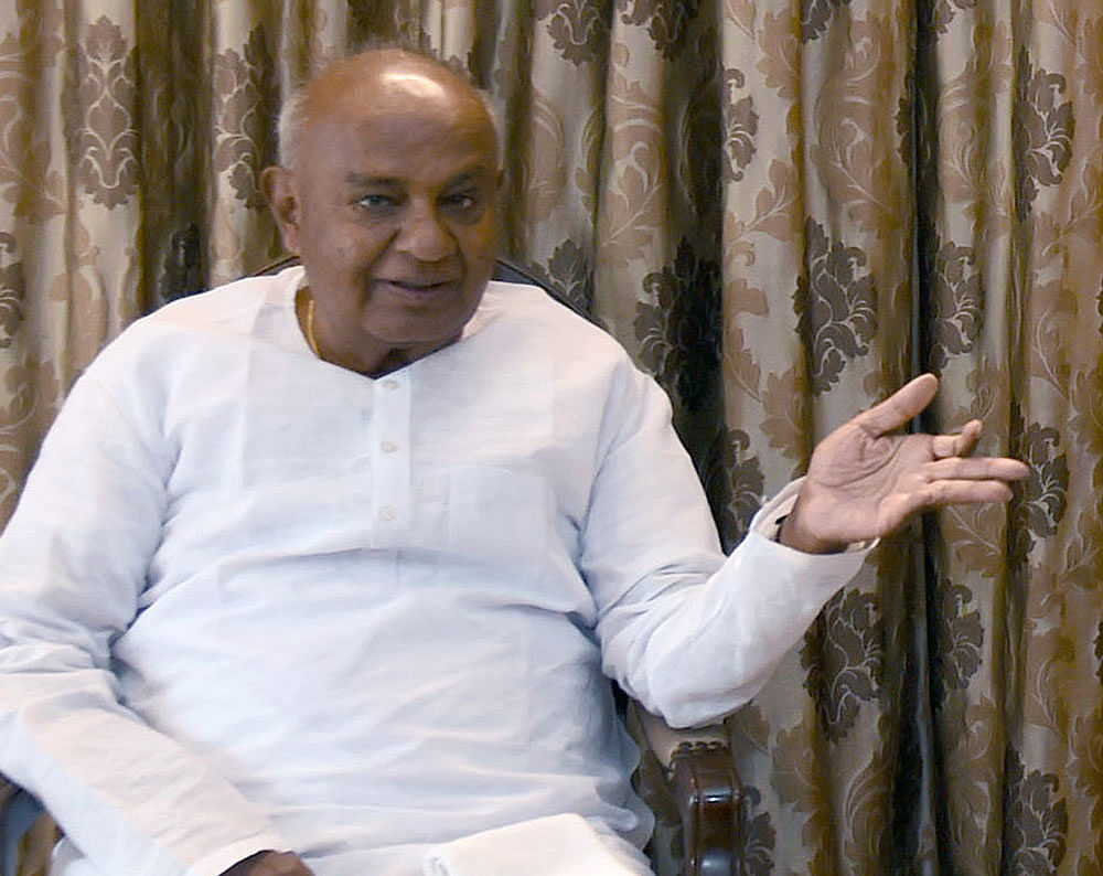 The JD(S) supremo H D Deve Gowda. DH File photo