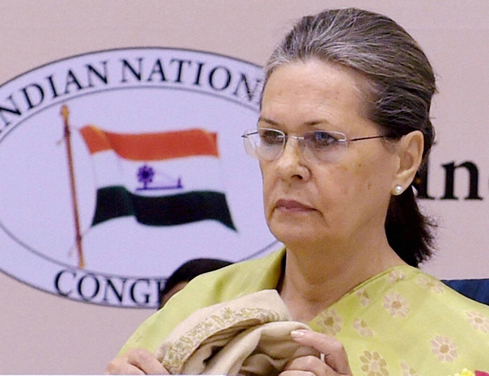 Congress chief Sonia Gandhi. Press Trust of India file photo