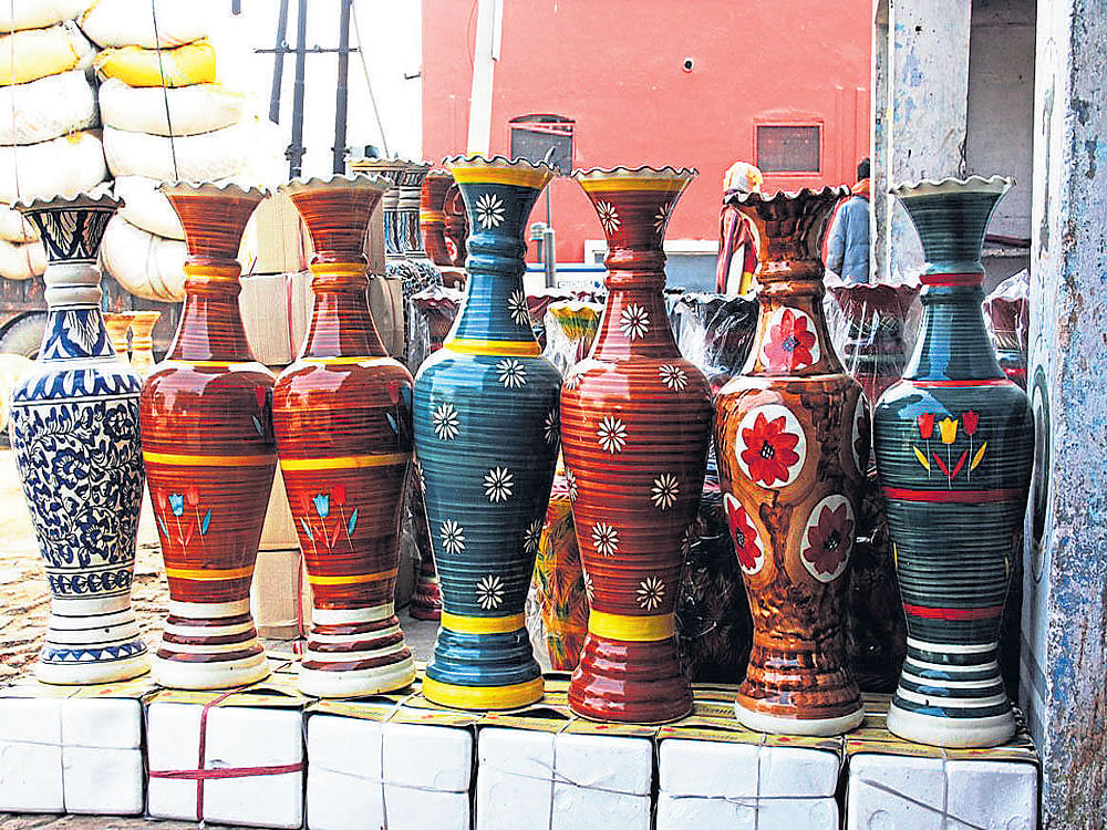 shiny & pretty Products for sale on Pottery Street, Delhi.