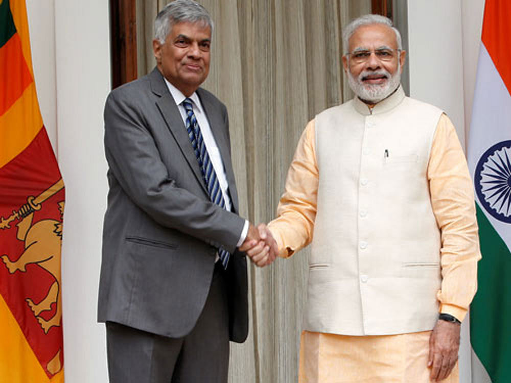 Modi and Wickremesinghe are also expected to discuss Sri Lanka's proposal for India and Japan to jointly develop a Liquefied Natural Gas terminal in Trincomalee, sources told DH. Press Trust of India file photo