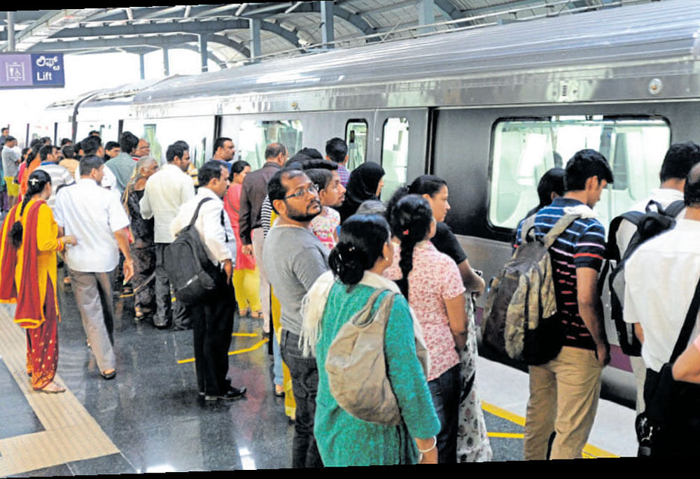 Women travellers, who have experienced unsavoury incidents on the Metro, are asking for separate women-only coaches. DH&#8200;PHOTO