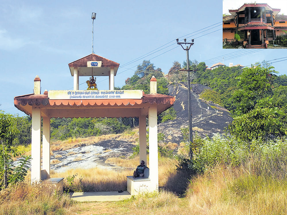 enchanting The approach to Kunjarugiri; (inset) the temple complex at Pajaka Kshethra near Udupi. Photos BY AUTHOR