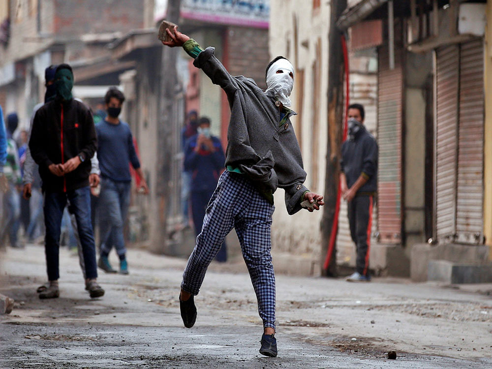 Ashawani Chrungoo claimed that contemporary stone petling in Kashmir is a part of terrorism. Photo credit: PTI.