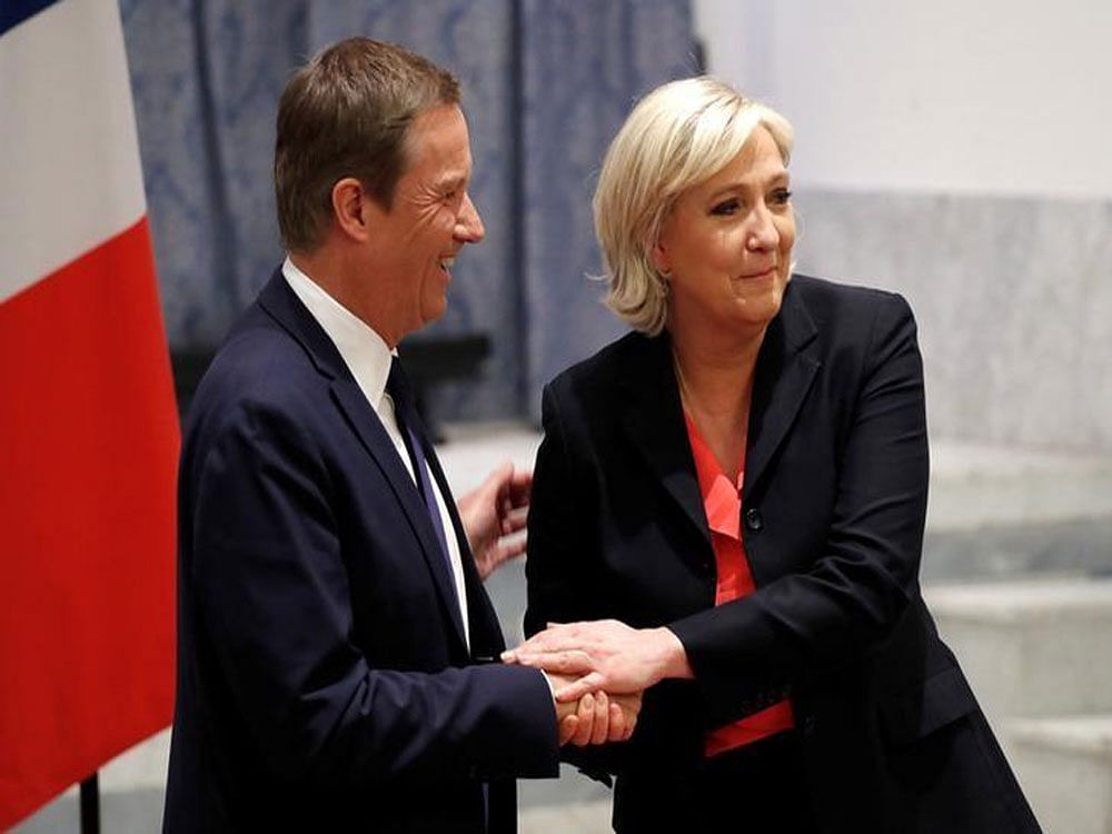 French Presidental candidate Marine Le Pen announced she would bring in a nationalist as a PM if she wins, despite her poll numbers looking dysmal. Photo credit: Reuters.