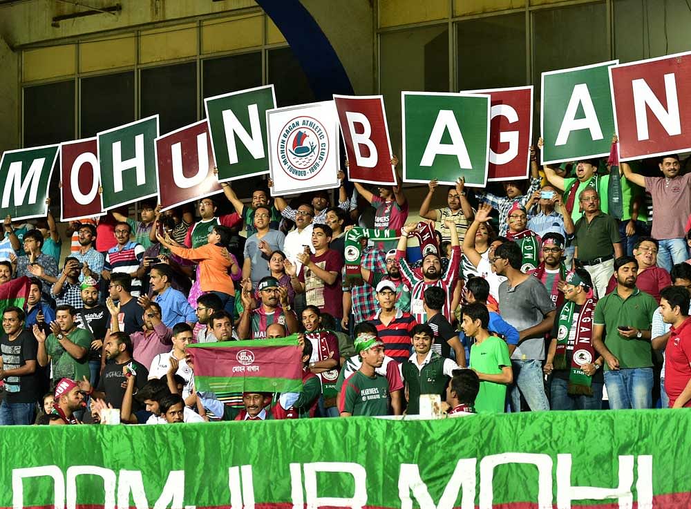 But in the 32nd minute, Mohun Bagan's U-22 recruit Nanda Kumar silenced the crowd when he darted the ball and scored with a gentle push, showing good presence of mind. DH File photo