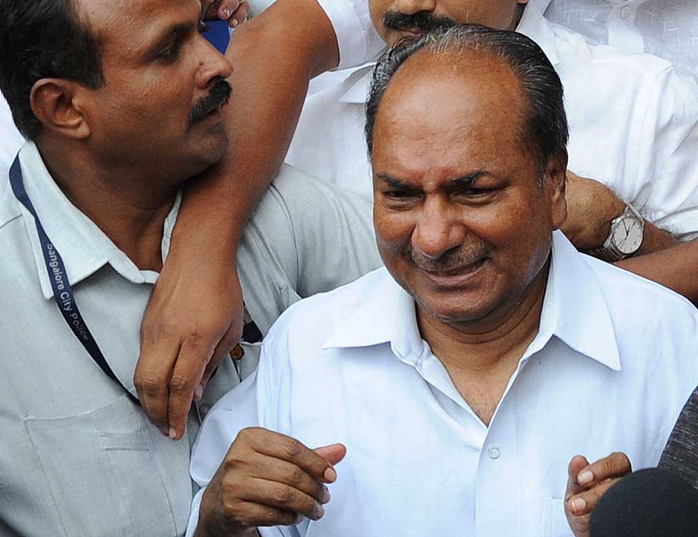 Former Defence Minister AK Antony. DH file photo