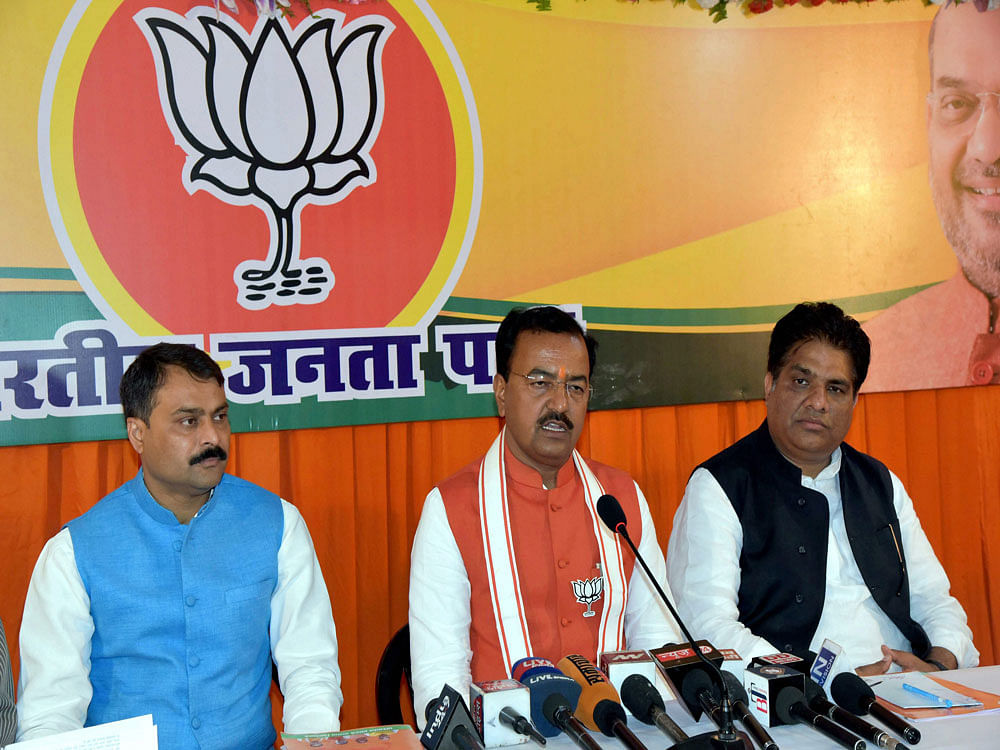 UP BJP president Keshav Prasad Maurya dropped enough indication that he was referring to HYV, when he said that some people, who were not part of the BJP, were trying to dominate the government and sideline genuine party workers. PTI file photo