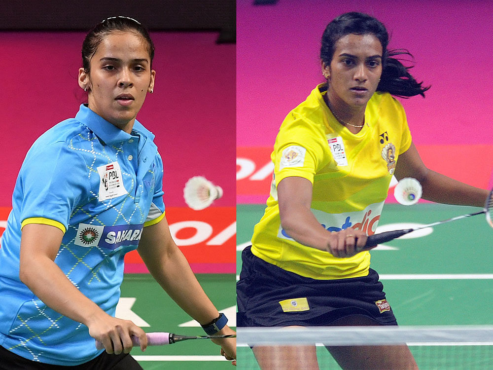 Both Saina and PV Sindhu lost one place each, falling into ninth and fourth positions respectively. file photo.