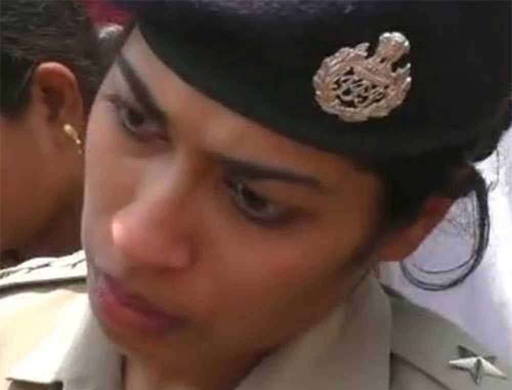 Additional superintendent of police Charu Nigam was seen wiping off her tears after Radha Mohan Das Agarwal, the BJP MLA from Gorakhpur town, rebuked her in the presence of many people, including senior district officials. Courtesy: Facebook