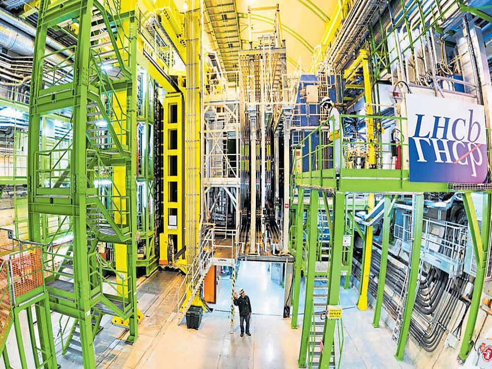 New elementary particle? Physicists are debating whether data from the LHCb, shown here, hints at a new particle, or is just a statistical artefact. PHOTO CREDIT: CERN