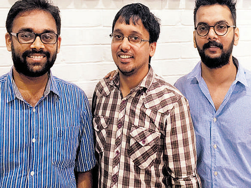 (From left) Gaurav Toshniwal, Dinesh Goel and Kunal Jadhav