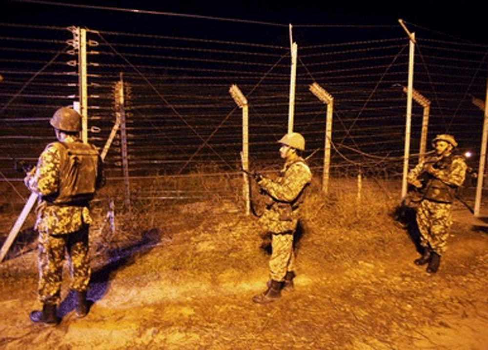BSF personnel spotted some suspicious movement near the fence along the Indo-Pak border, a BSF official said.