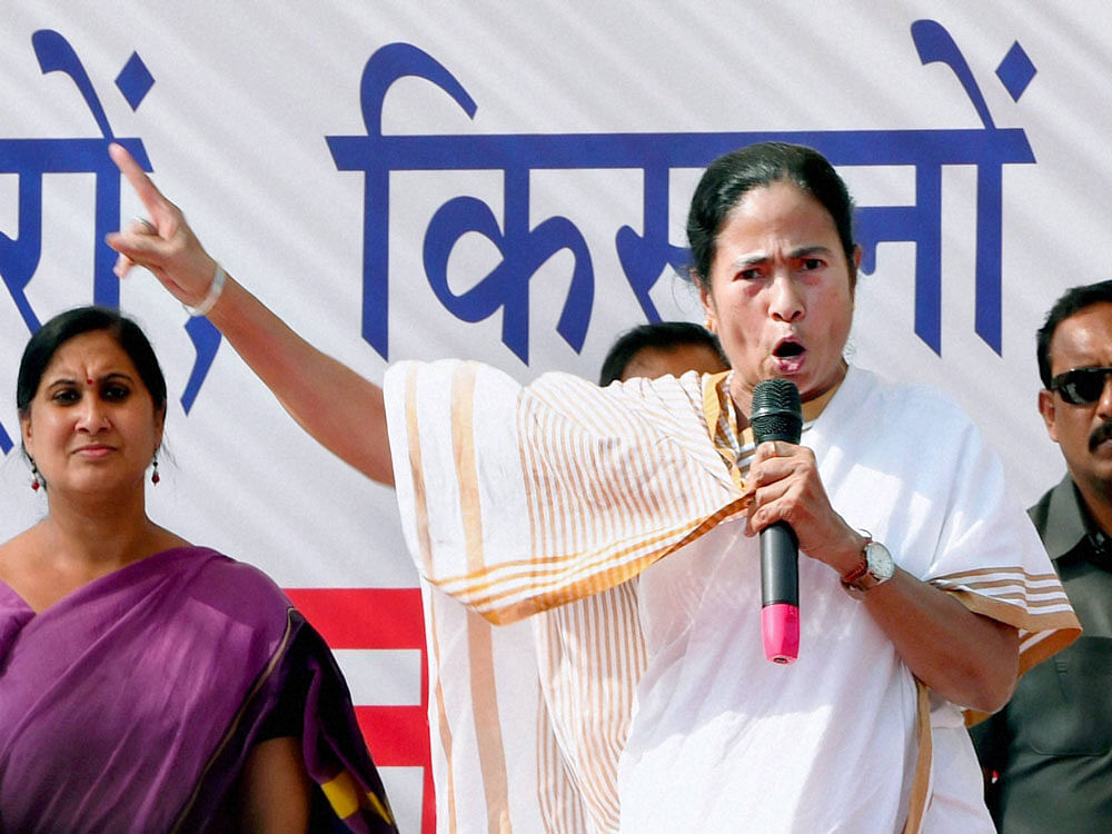 The Trinamool Congress chief said names were not discussed, but the need for consensus was reiterated. In picture: West Bengal Chief Minister Mamata Banerjee. Photo credit: PTI.