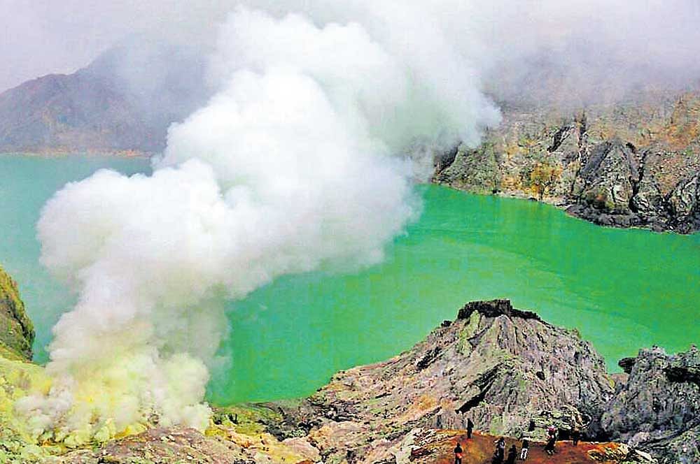 The Ijen Crater Lake.