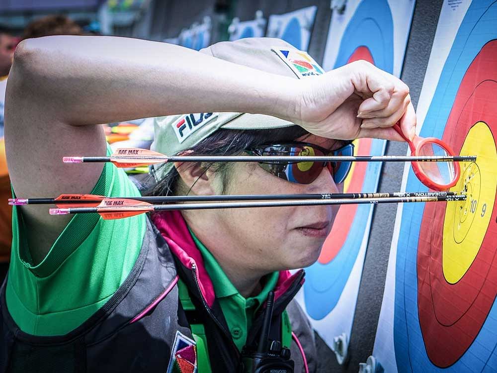 The Archery World Cup is underway in Shanghai, with the Indian team successfully making the finals. Photo credit: Twitter.